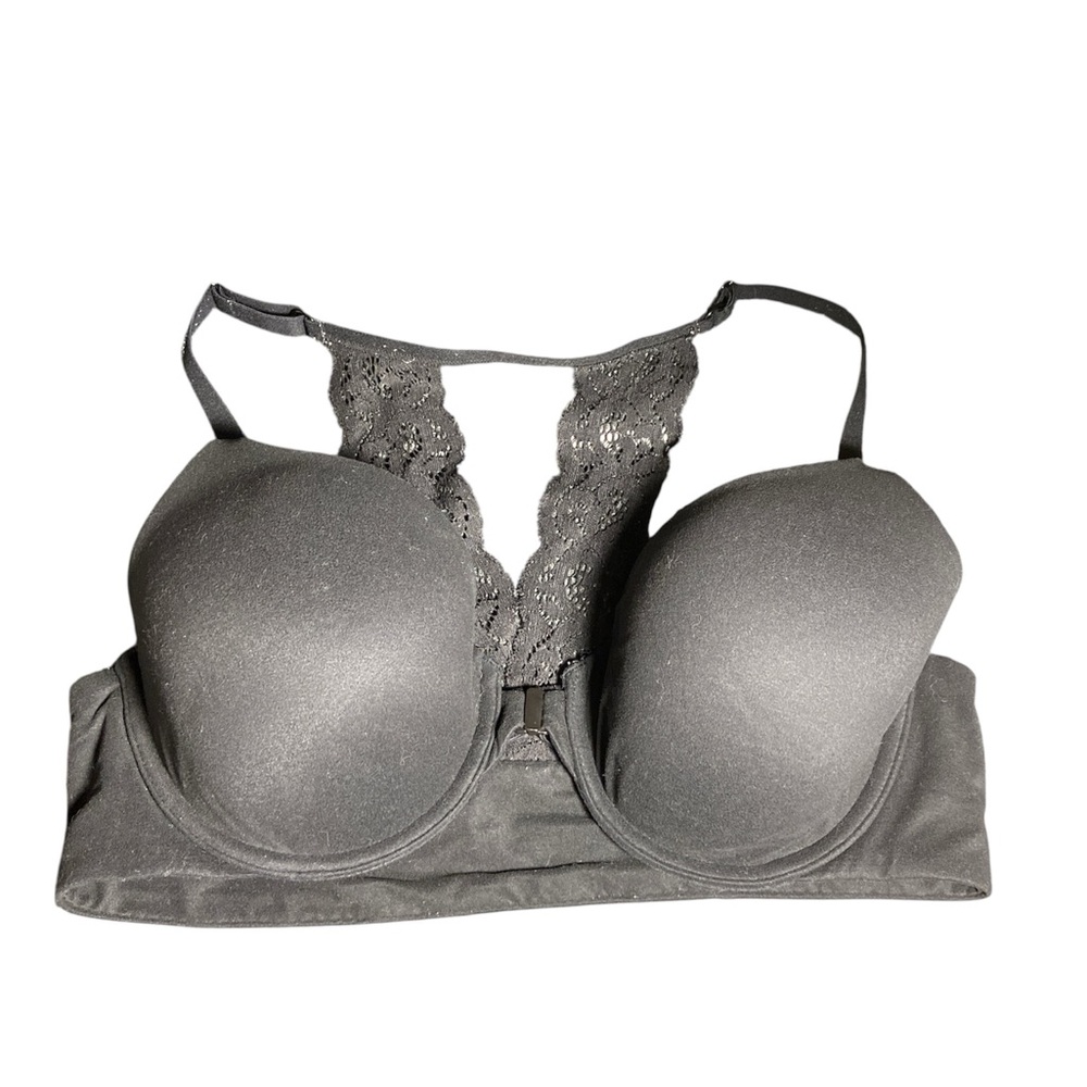 Victoria's Secret Body by Victoria Black Lace Racerback Perfect Coverage Bra 36C